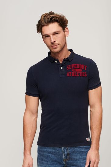 Superdry Blue Vintage Athletic Polo Shirt