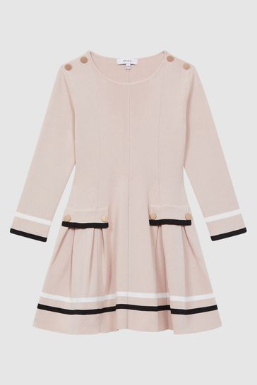 Buy Reiss Pink Paige Junior Knitted Flared Dress from Next France