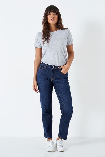 Buy Crew Clothing Company Blue Cotton Relaxed Jeans from Next France