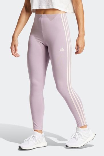adidas Pink Sportswear Essentials 3 Stripes High Waisted Single Jersey Leggings