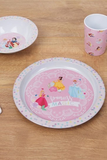 Disney 5 Piece Pink True Princess Breakfast Set