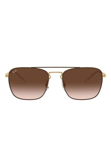 Ray-Ban® Brown Brow Bar Sunglasses
