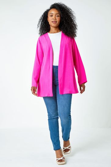 Roman Pink Petite Woven Kimono Jacket
