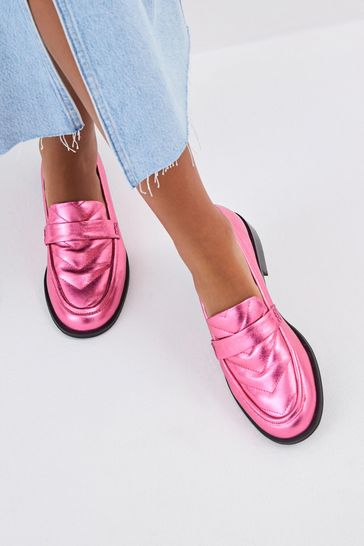 Pink quilted shoes sales