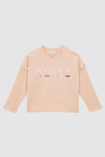 Buy Reiss Pink Etta 4 9 yrs Sequin Motif Jumper from Next Netherlands