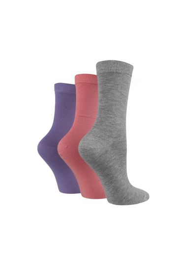 Wild Feet Grey Super Soft Bamboo Socks 3 Pack
