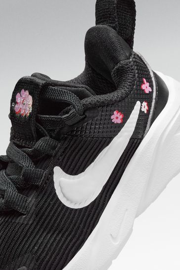 Nike Black/White Floral Infant Star Runner 4 Trainers