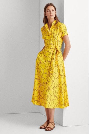 ralph lauren yellow dress
