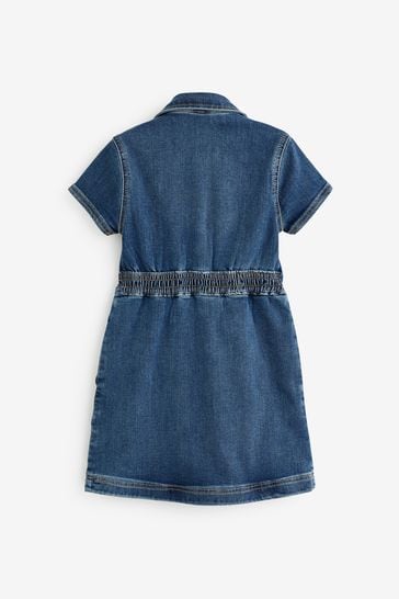 Buy Abercrombie Fitch Blue Denim Dress from Next Luxembourg