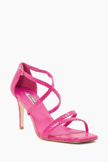 Dune London Pink Wide Fit Musical High Stiletto Sandals