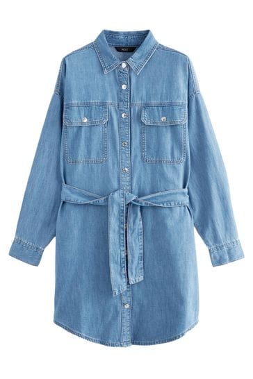 H&m denim sales shirt dress