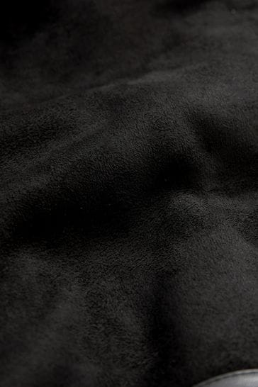 Black suede longline jacket cheap