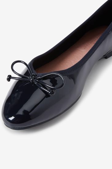Navy Patent Forever Comfort Ballerina Shoes