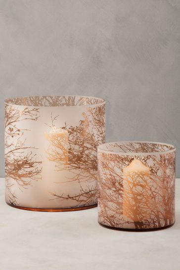 Large glass candle holders new arrivals
