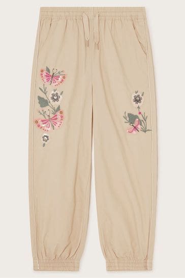 Monsoon Natural Embroidered Cargo Trousers