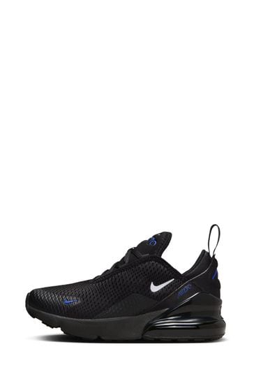 Buy Nike Black White Blue Junior Air Max 270 Trainers from Next