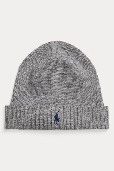 Buy Polo Ralph Lauren Grey Merino Wool Hat from Next Malta