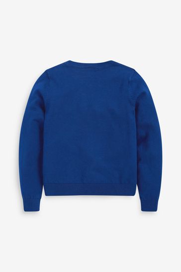 Buy Blue Cotton Rich Bow Pocket School Cardigan 3 16yrs from Next Ukraine