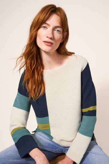 White Stuff Blue Jana Jumper