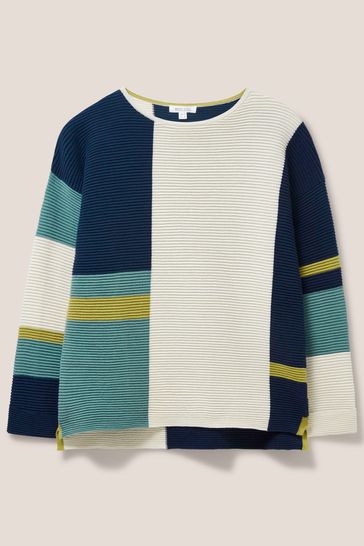 Buy White Stuff Blue Jana Jumper from Next Luxembourg