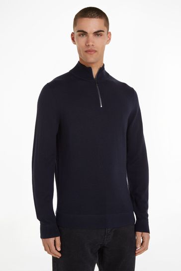 Calvin Klein Merino Quarter Zip Sweater