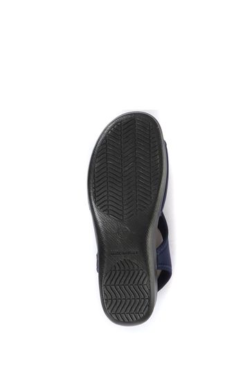 Pavers Blue Ladies Stretch Sandals