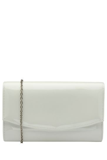 Ravel White Clutch Bag with Chain