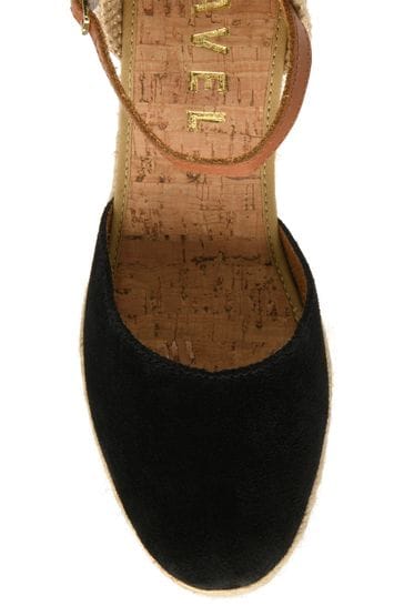 Buy Ravel Black Ankle Strap Wedge Espadrilles from Next Italy