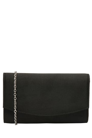 Ravel Black Clutch Bag with Chain