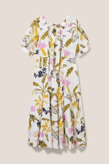 Buy White Stuff Jolene Cotton Midi White Dress from Next Luxembourg