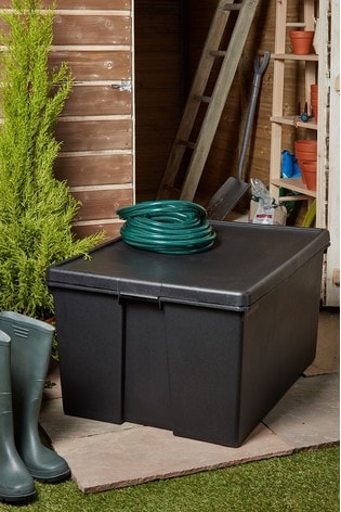 Wham Black Bam 150L Heavy Duty Plastic Recycled Storage Box with Lid