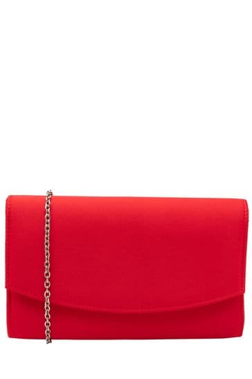 Ravel Red Clutch Bag with Chain