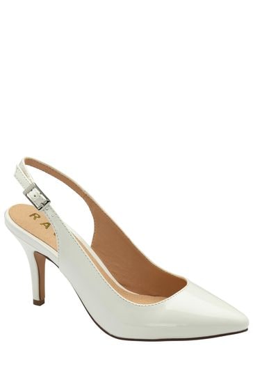 Ravel White Slingback Stiletto Court Shoes