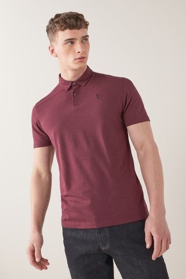 White and best sale burgundy polo shirt
