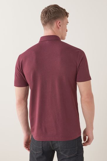 Buy Navy White Burgundy Jersey Polo Shirts 3 Pack from Next Canada