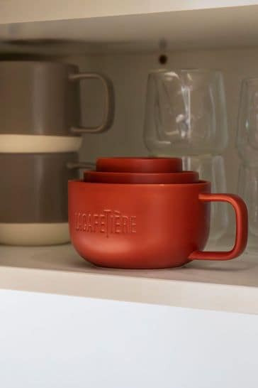 La Cafetière Red Family Mug Set