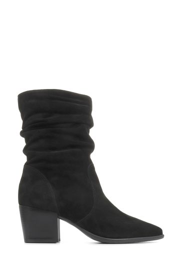 Black suede cheap slouch booties
