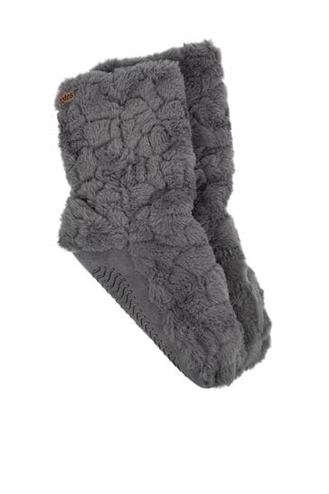 Ladies faux fur slippers best sale