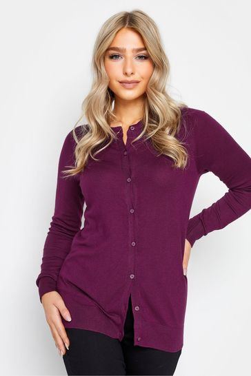 Purple button up cardigan sales
