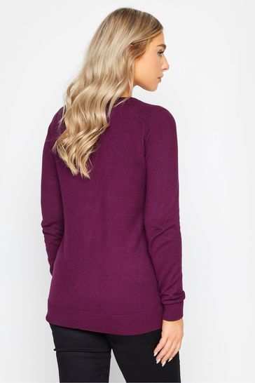Purple button best sale up cardigan