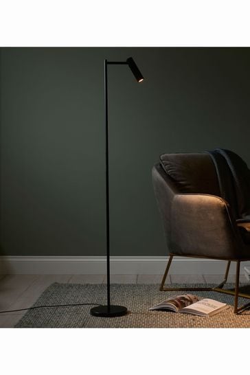 Gallery Home Reader Matt Black Floor Lamp