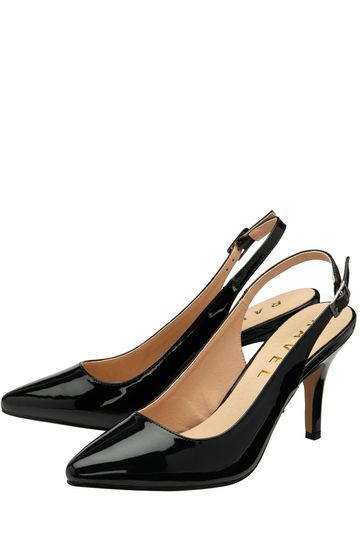 Black patent hot sale slingback shoes