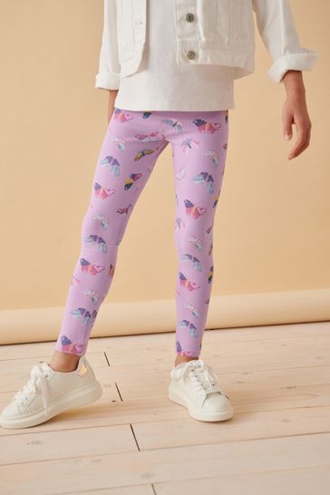 Buy Pink Butterfly Printed Leggings 3 16yrs from Next Denmark