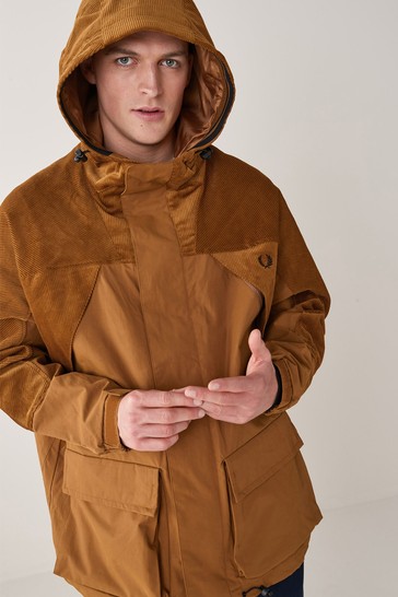 Buy Fred Perry Cord Panel Hooded Jacket from Next Ireland