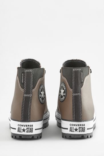 Waterproof top converse brown