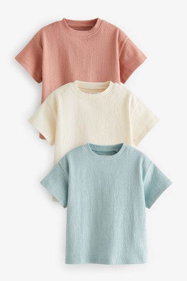 Neutral Short Sleeve T-Shirts 3 Pack (3mths-7yrs)