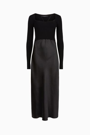 All saints kowlo roll neck dress top