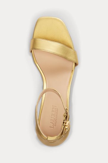 Buy Lauren Ralph Lauren Logan Leather Heeled Sandals from Next Denmark