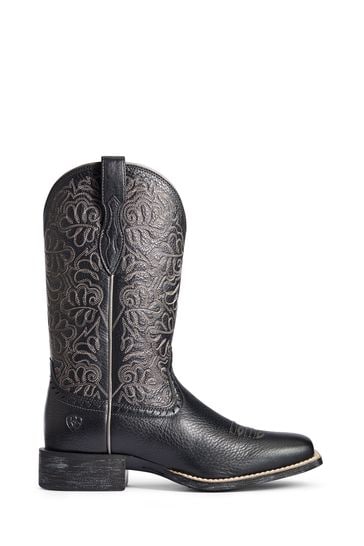 Black ariat sale square toe boots