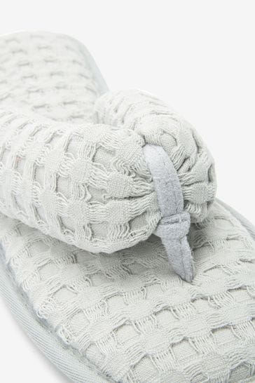 Grey waffle slippers deals